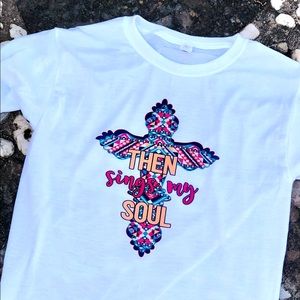 Small Bright Cross Faith Graphic Tshirt